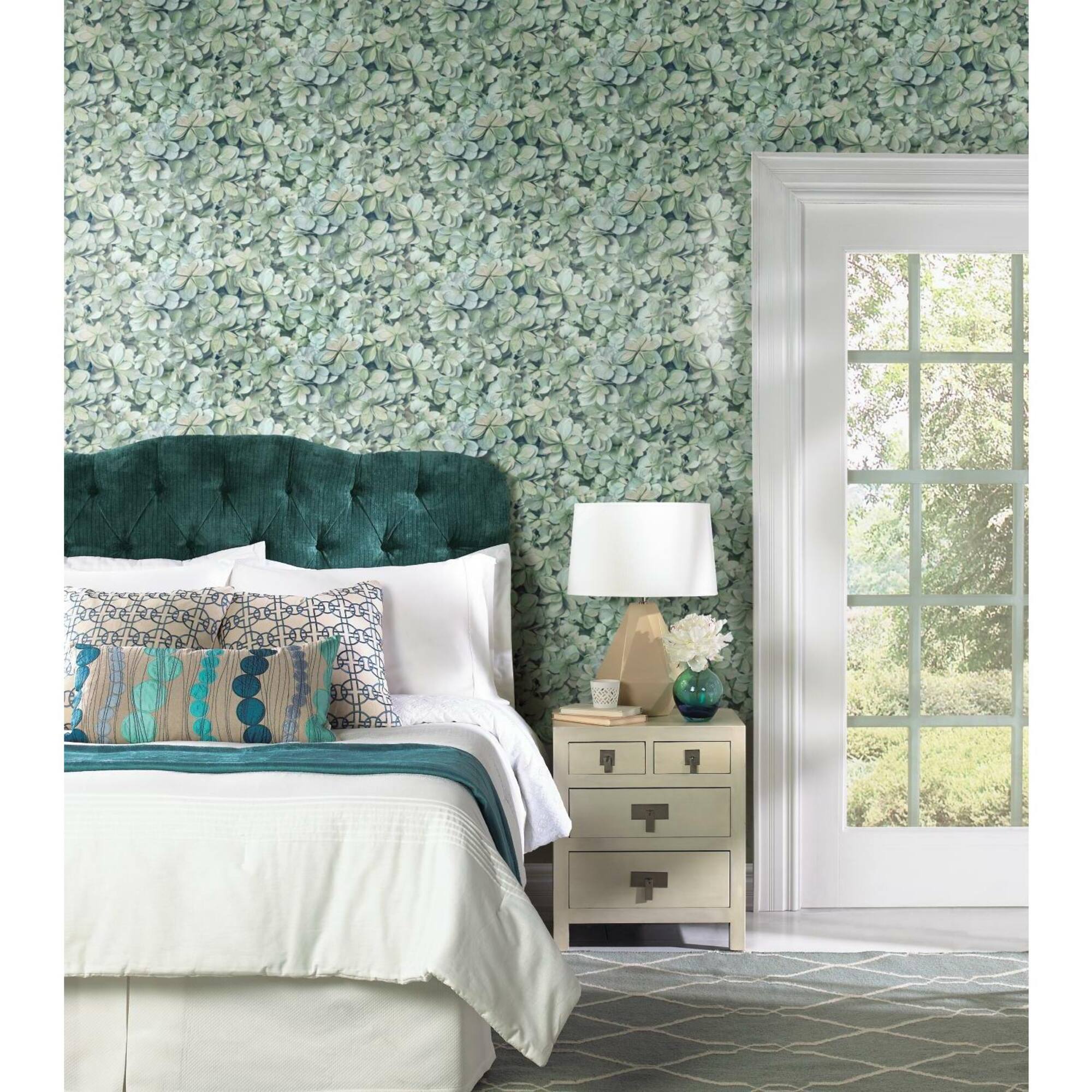 RoomMates Hydrangea Peel & Stick Wallpaper